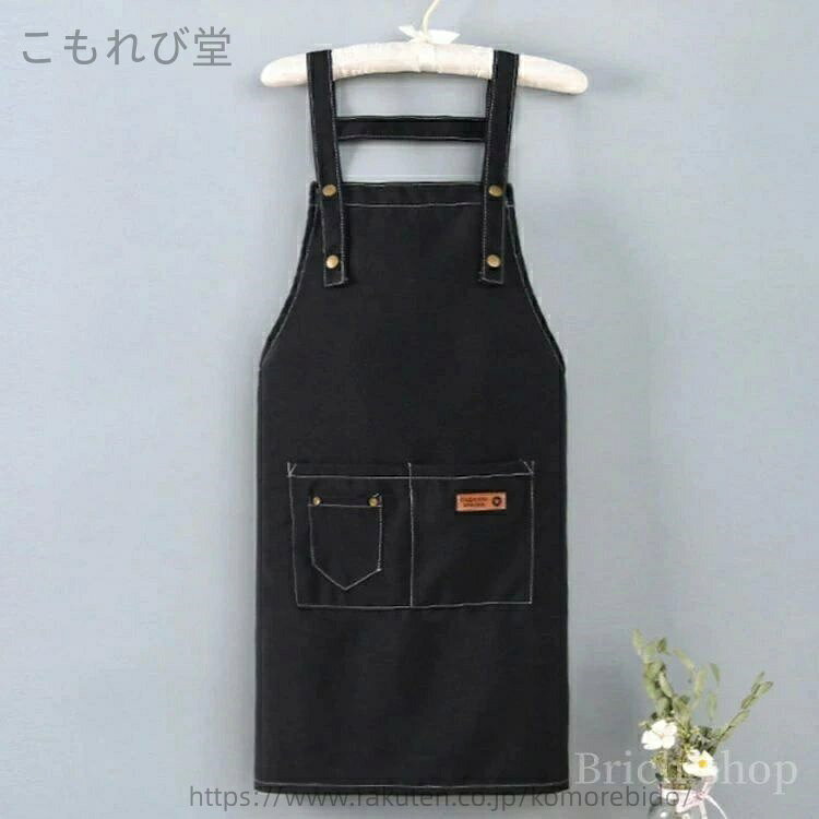 【送料無料】家 カフェ風 男女兼用 多機能 おしゃれ 焚火 キャンプ 防汚 作業 美容師 レディース メンズ ワークエプロン エプロン アウトドア komorebido-10014605 こもれび堂 サンプル画像2