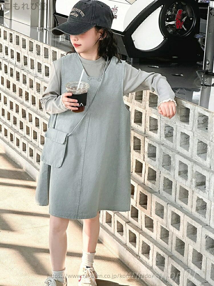 【送料無料】女の子用ビーズスカート春秋2025新作洋気女の子大きいきく子供春服ワンピ子供供春スカートゥース(4)