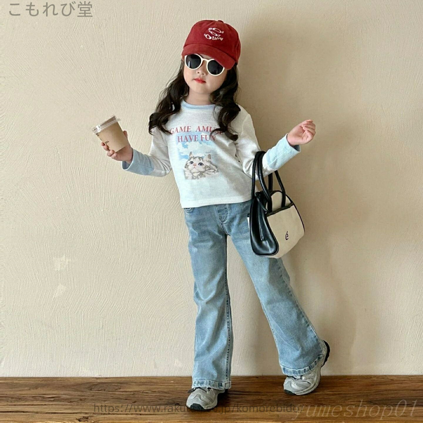 【送料無料】女の子のベースシャツ2024子供のための秋の新しいスタイル2~7歳のコントラストトップチル..