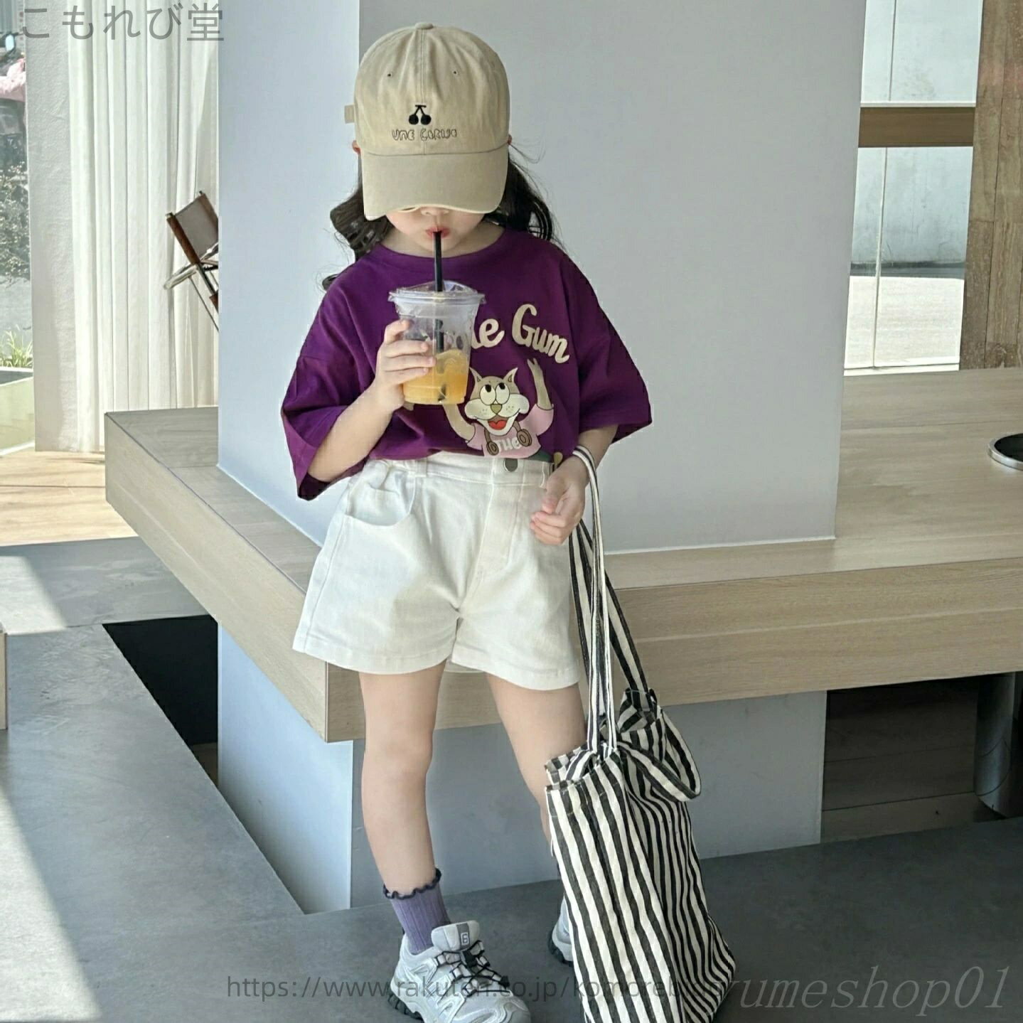 【送料無料】子供のための夏のための女の子のtシャツ2~7歳の子供のための韓国の短袖のトップスファッショナブル