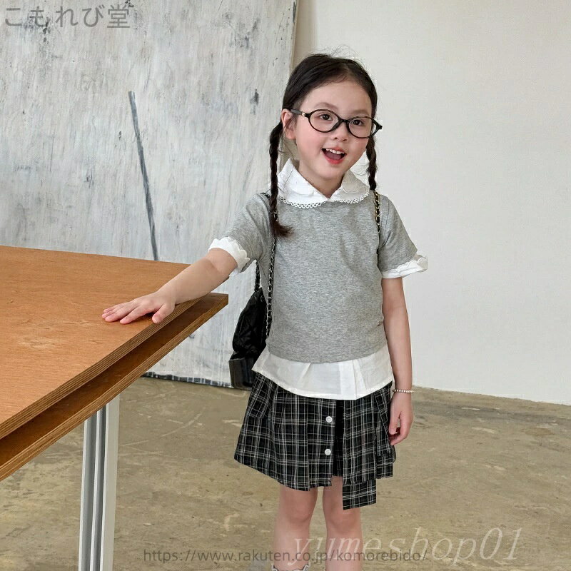 【送料無料】子供服の女の子セット2025春服の新型子供韓国版洋気上着tシャツのキュロットの赤ちゃん服