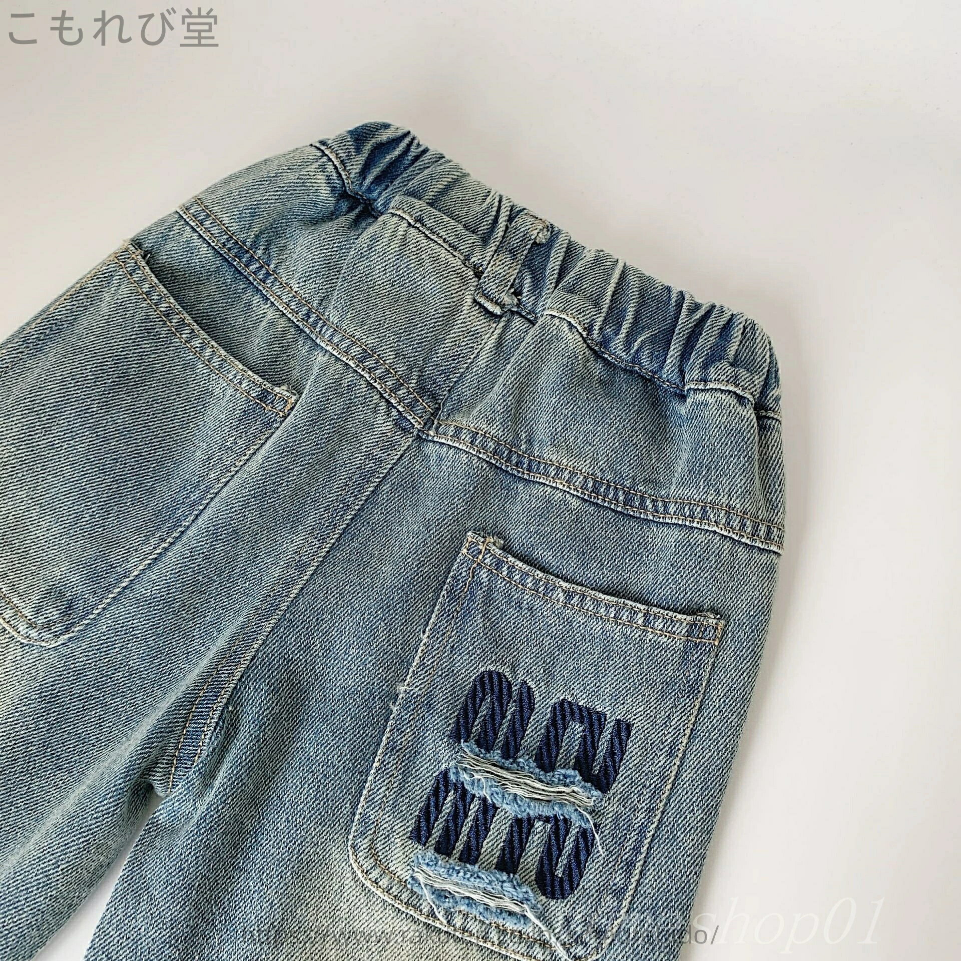 【送料無料】子供用ジーンズ2025春秋新作韓国版ズボン中小童直筒百合シンプルカジュアル長ズボン