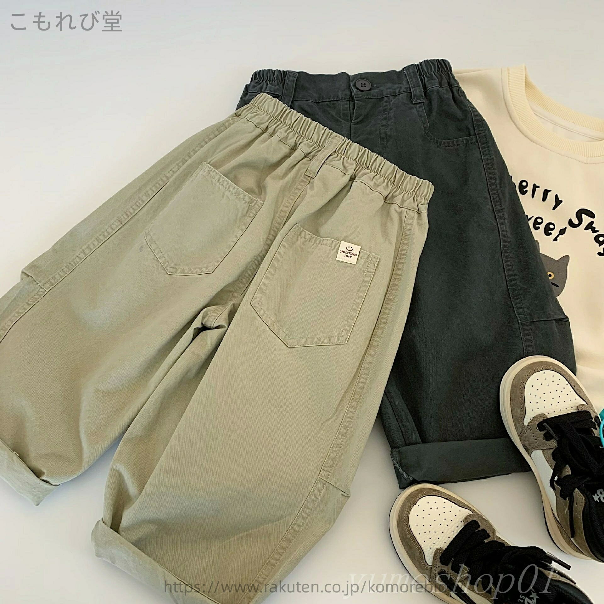 【送料無料】子供カジュアルパンツ2025春男女子供レトロ洗古洋気新品子供服作り古風長ズボンブーム