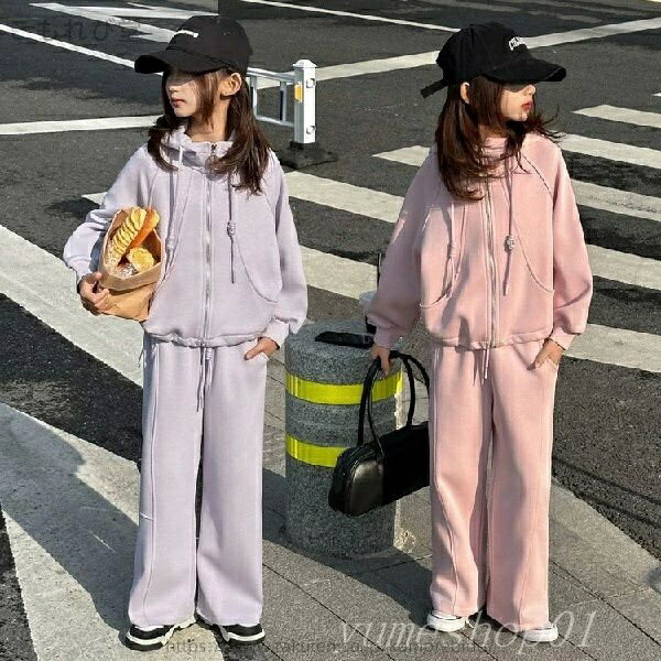 【送料無料】女の子のスウェットシャツセット春と秋2025年新しいファッショナブルなストリートホットスプリングレジャー子供\