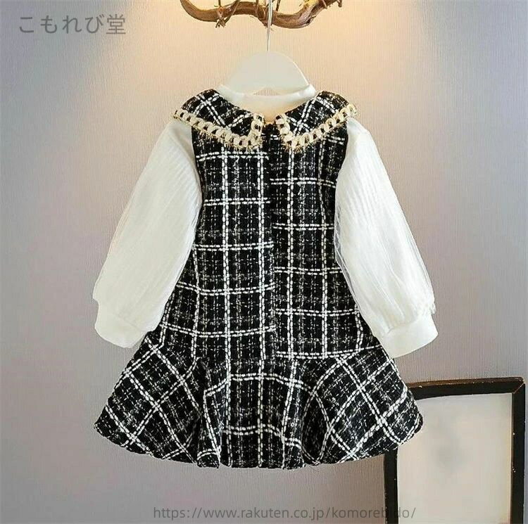 【送料無料】女の子 ワンピース 可愛い ワンピース 卒園式 ワンピース 入園式 シャツ/ワンピース 2点セット 女の子 フォーマル ワンピース