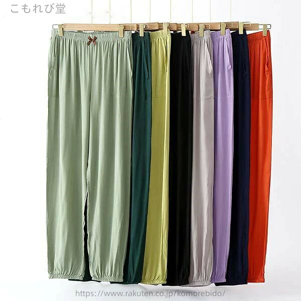 【送料無料】ルームパンツ 夏 レディース ロングパンツ ルームウェア ガウチョパンツ ゆったり ワイドパンツ 部屋着 パジャマ パンツ ストレッチ 快適 大きい...