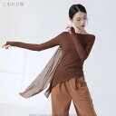 【送料無料】ダンス衣装 トップス 長袖 エレガント ダンストップス おしゃれ レディース 大人 ダンス 衣装 レッスン着 伸縮性 動きやすい 発表会 練習着 演...