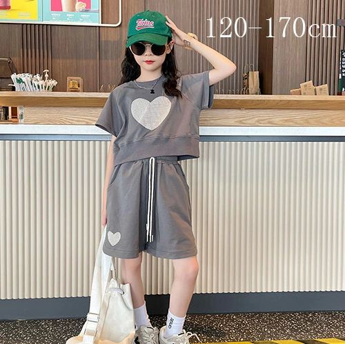 【送料無料】スポーツ パンツ Tシャツ ジュニア 夏服 キッズ 2点セット カジュアルパンツ 半袖 綿 上下..