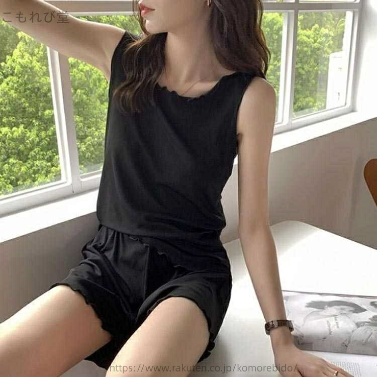 【送料無料】寝間着 ひんやり パジャマ 部屋着 レディース 冷感 ショートパンツ タ...