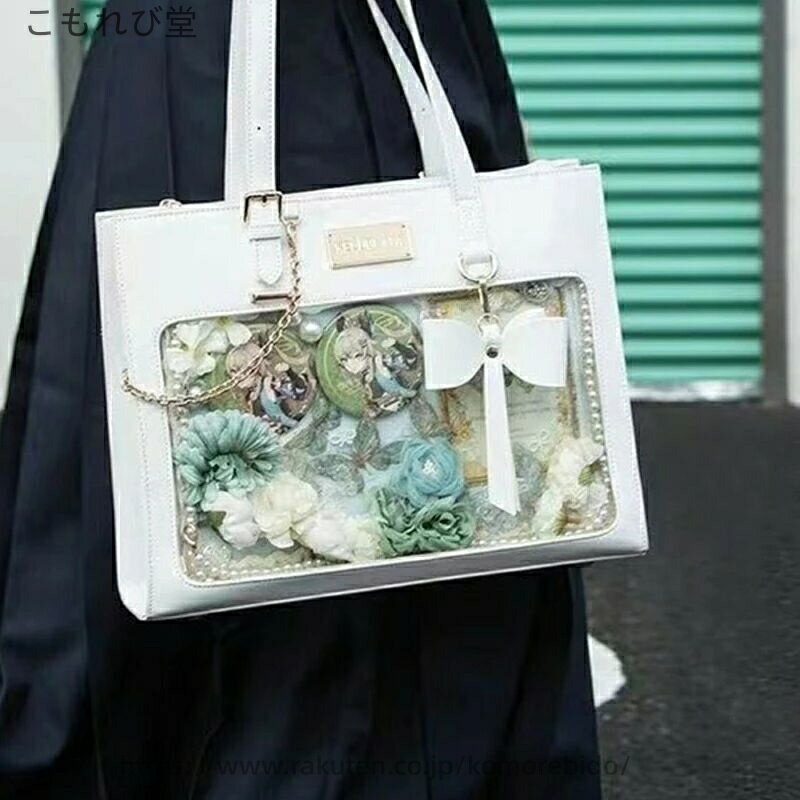 【送料無料】痛ショルダー 痛バッグ 斜めがけ 痛バ バッグ レディース デコバッグ 鞄 クリア 缶バッジ 推し活 推し活グッズ 推し活バッグ ライブ ライブ イベント コミケ 春