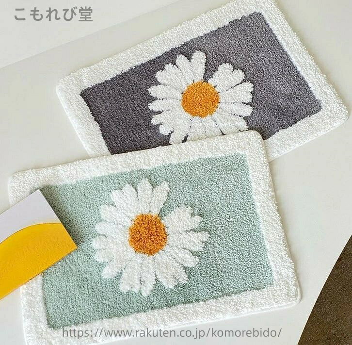 【送料無料】45cm×65cm　バスマット　足ふきマット　花柄　おしゃれ　韓国　雑貨　インテリア　マット..