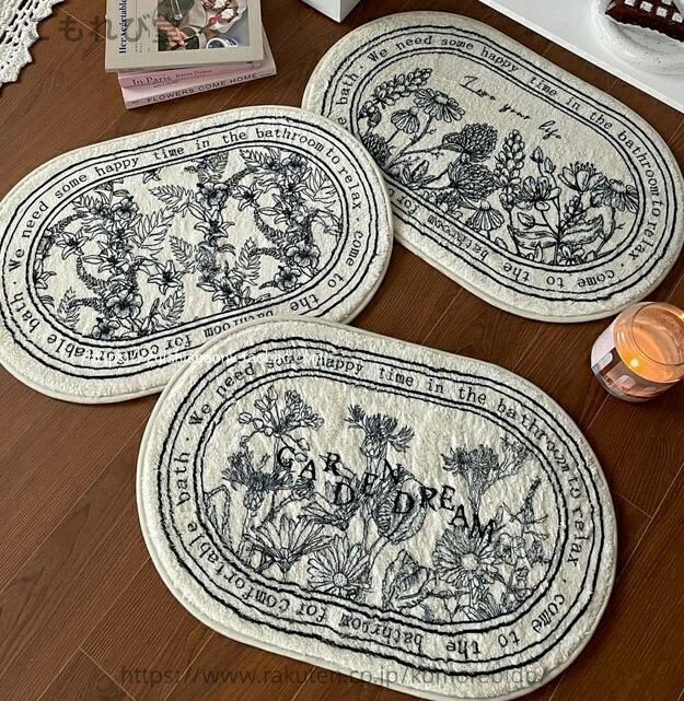 サイズ【F】40cm×60cmデザイン：1/2/3生産国：中国※洗濯機の使用可※裏側に滑り止め付きサイズ【F】40cm×60cmデザイン：1/2/3生産国：中国※洗濯機の使用可※裏側に滑り止め付き