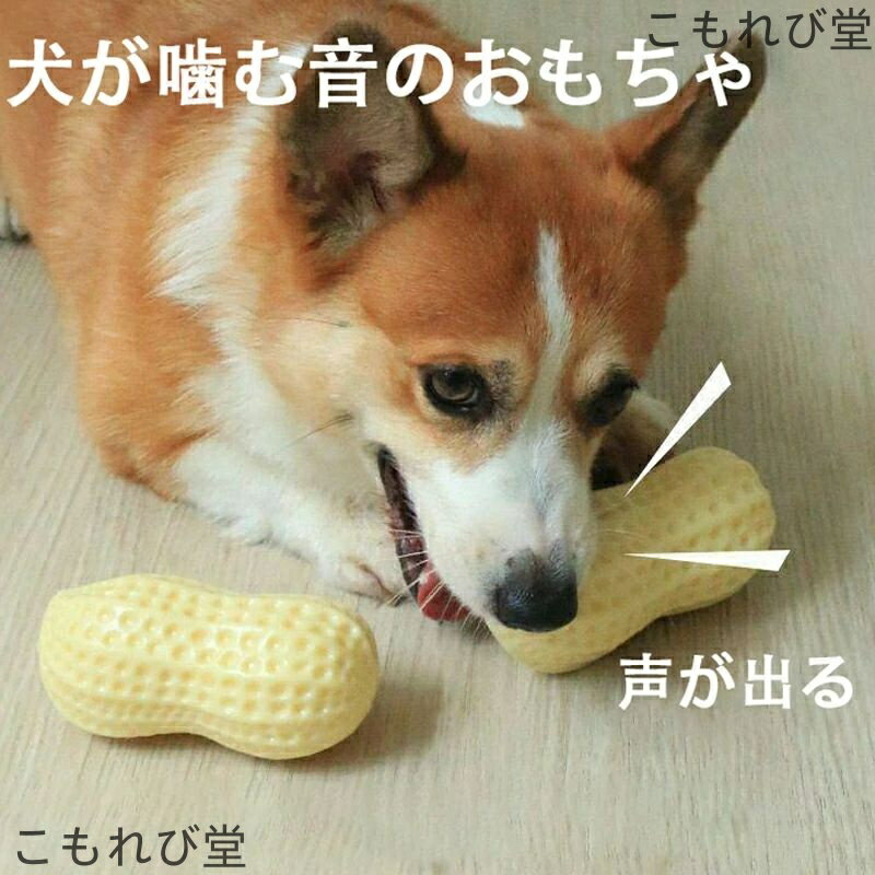 【送料無料】犬 猫 おもちゃ 噛む ペットおもちゃ 落花生 音のおもちゃ 犬が噛むおもちゃ 天然ゴムのか..