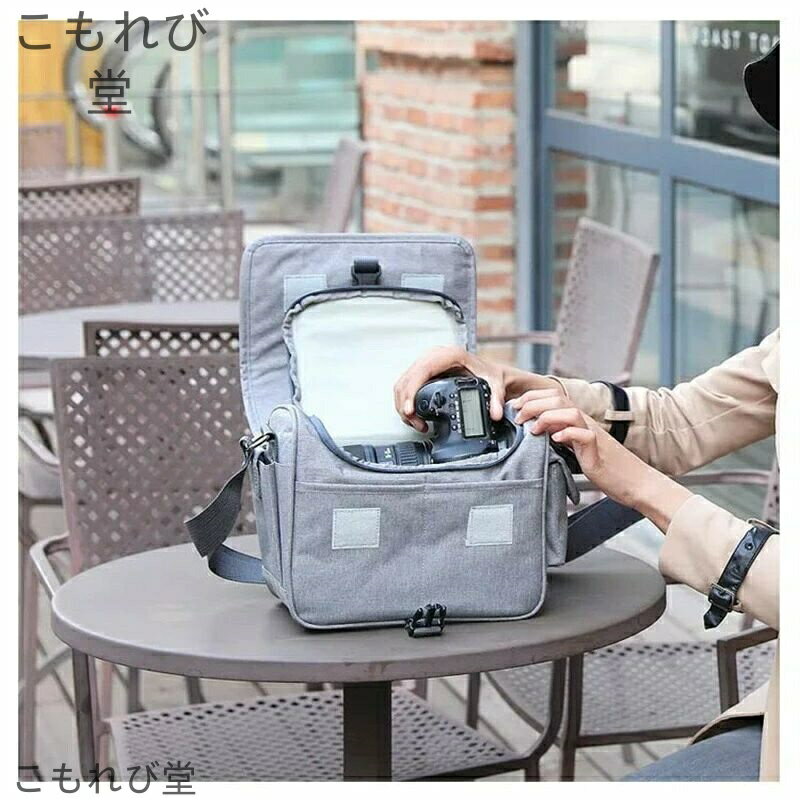 【送料無料】五色選び カメラアクセサリー 男女兼用 一眼レフカメラバッグ ベルトループ内蔵 カメラバック カメラケース ブラック 一眼レフ 一眼?レンズ収納対応 対応