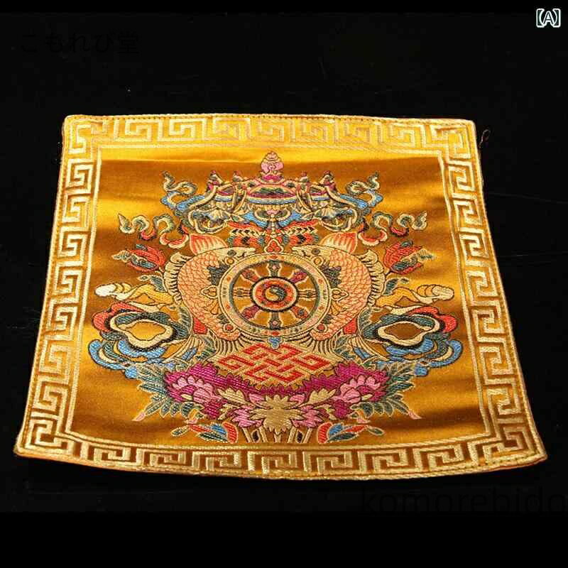 【送料無料】台 仏像 底 杵 鈴 金剛 宝 尼 摩 布 吉祥 八 敷き 具 法 自在 相 十 おしゃれ ランナー