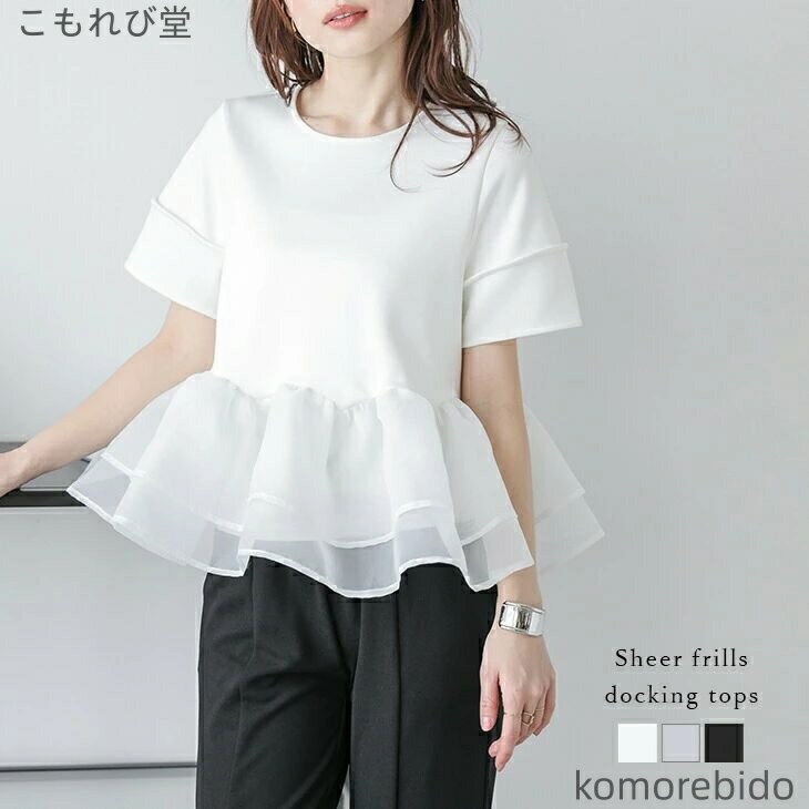 【送料無料】【2025秋冬新作】上品なフリルとティアードが華やぐトップス オケージョンやパーティーに シースルー素材が大人の女性らしさを演出