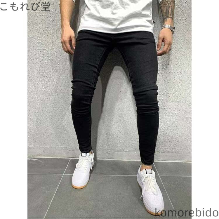 【送料無料】デニムパンツデニム メンズ ジーパン 送料無料 スリム ストレッチパンツ スキニーパンツ ボトム メンズ メンズ 黒