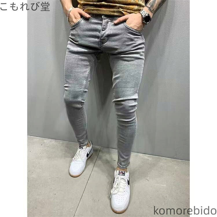 【送料無料】デニムパンツデニム メンズ ジーパン 送料無料 スリム ストレッチパンツ スキニーパンツ ボトム メンズ メンズ 黒