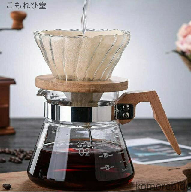 【送料無料】コーヒーメーカー用品 ホウケイ酸 シェアリングポットフィルター漏斗 ハンドドリップ 20オ..