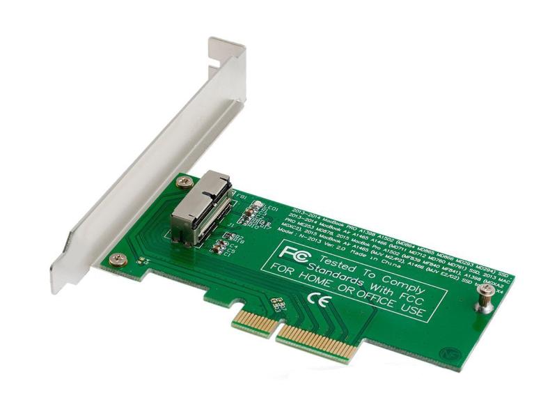 Apple MacBook Air Pro A1466 A1465 A1398 A1502 ME253 MD878 SSD → PCIe PCI Express x4 変換アダプター