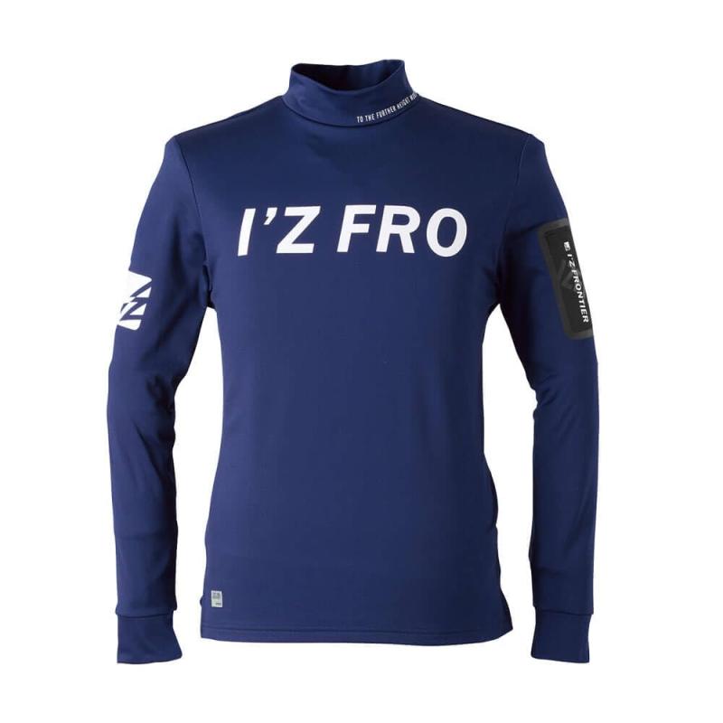 [IZ FRONTIER] 裏起毛ストレッチ 長袖 モックネック シャツ 9101 秋冬