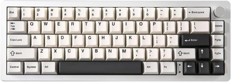 YUNZII AL66 ワイヤレスメカニカルキーボード 無線 65％ ノブ付き アルミゲーミングキーボード Bluetooth/2.4G/有線 ホットスワップ対応 ガスケット搭載 潤滑済みスイッチ RGB Win/Mac用 技適認証取得