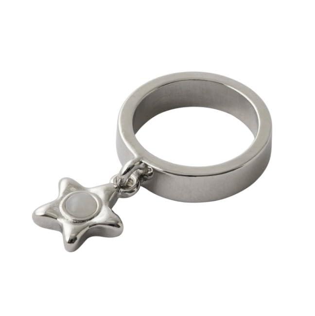 [エックスガール] ルミナススターリング LUMINOUS STAR RING 105252054020 SILVER ONE SIZE【指輪サイズ】12号相当＼Y2Kムード高まるデザインリング／動きに合せて揺れる星モチーフのリング。星は蓄光仕様で、暗闇で柔らかに光るのがポイント。ストリートスタイルにはもちろん、Y2Kやガーリーなスタイルにもぴったり。同シリーズのネックレスと揃えるのもおすすめ。お揃いでの使用や、プレゼントにもぴったりなアイテムです。