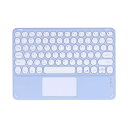 タッチワイヤレスキーボード、マカロンラウンドキーキャップタッチワイヤレスBluetooth充電キーボード人間工学に基づいた超薄型スマートタイプライターキーパッド、タブレット用ラップト