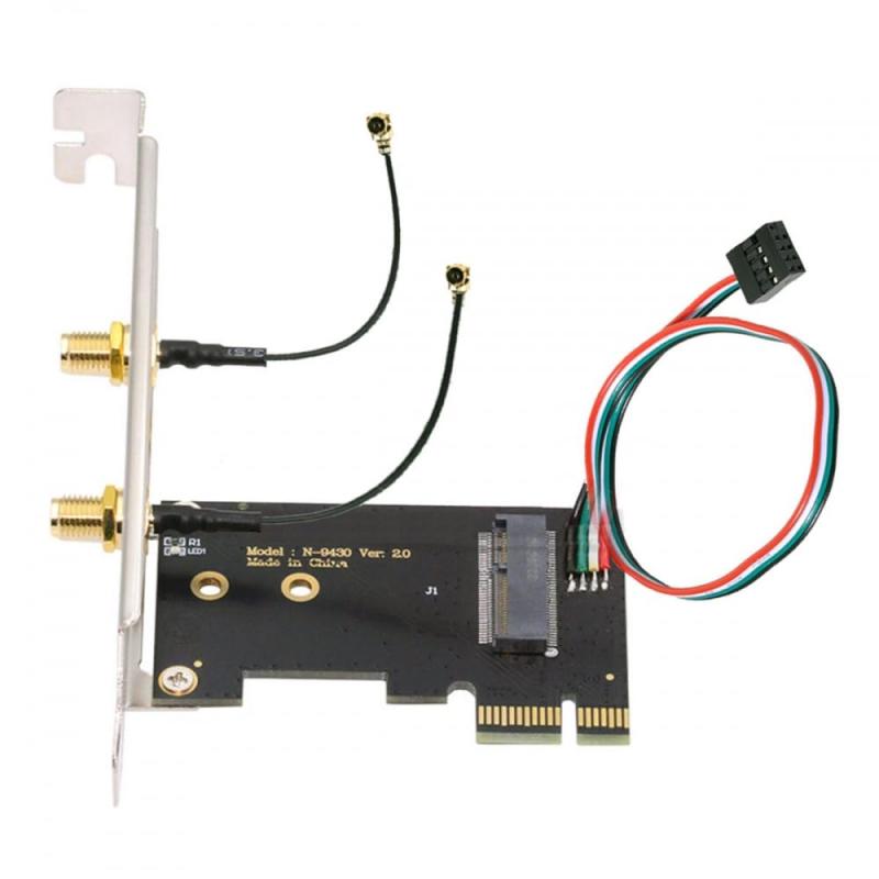 CY カード ワイヤレス NGFF A/E キー WiFi カード - PCI-E Express 1x アダプター (WLAN Wifi6 Wifi7 Bluetooth 用)