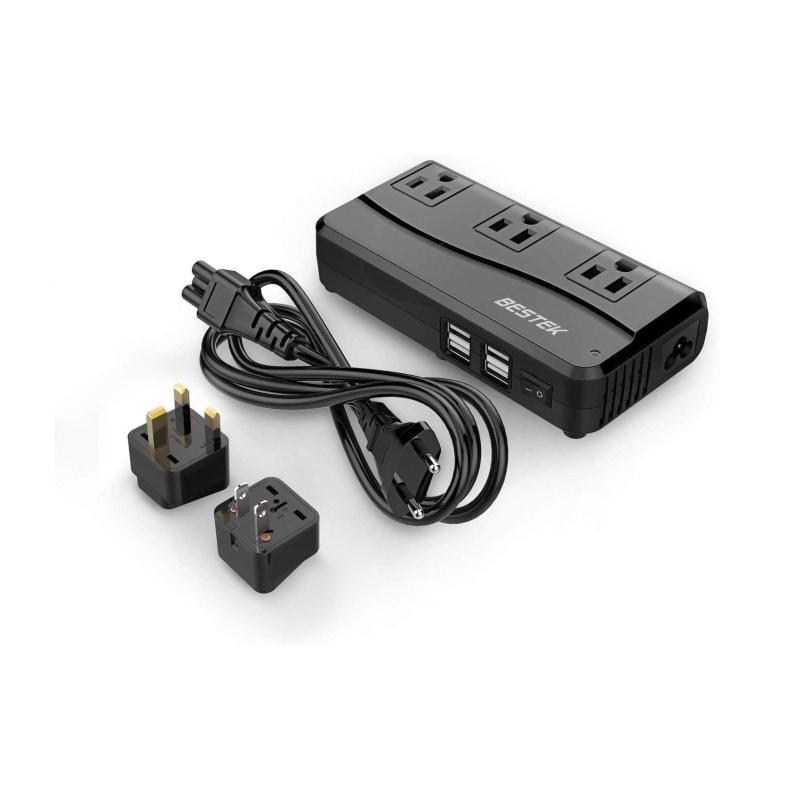 乐天商城 - 海外旅行用変圧器 海外コンセント 変圧器 変換プラグ 付き 90V-240V to 100V 変換 並行輸入品 MRJ201GU-BK (変圧機能付き 黒)