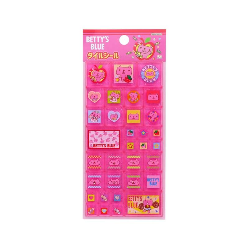 Rakuten - サンスター文具(Sun-Star Stationery) ベティーズブルー グッズ タイルシール ぷっくり ピンク S8816611