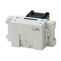 Rakuten - 神保電器 LAN用埋込モジュラージャック Cat6対応 8極8心用 LAN文字入り ピュアホワイト JEC-BN-LW6L-PW