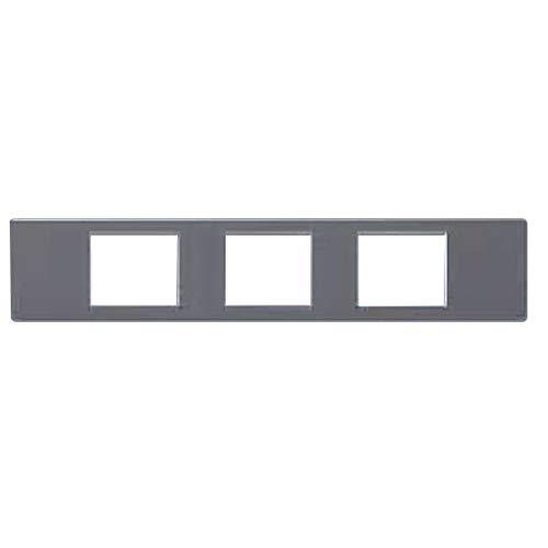 Rakuten - 神保電器 家具・機器用プレート(什器用) 3口 ソフトブラック NKPN-3UP SB 受注生産品