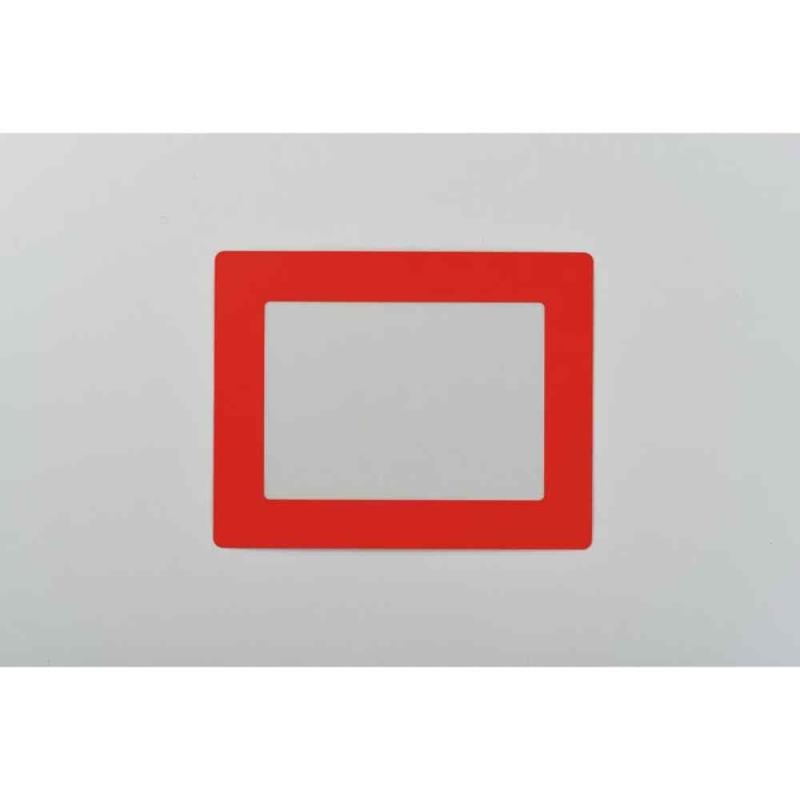 Rakuten - 緑十字 路面用区画標識(A4用紙対応タイプ) 赤 312×398mm 裏テープ付 403114
