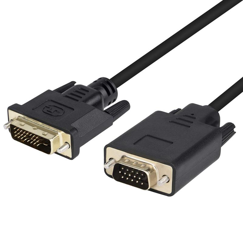 DVI to VGA 変換アダプタ DVIオス to VGAメス変換 DVIデジタル信号変換 1080p対応 24+1 DVI-D 変換 金メッキコネクタ搭載 HDTV DVD プロジェクター 対応