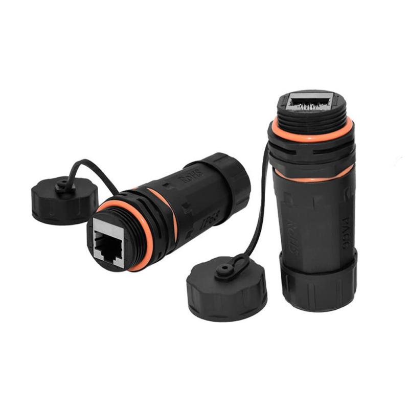 ANMBEST 2点パネル取り付けRJ45防水コネクタ