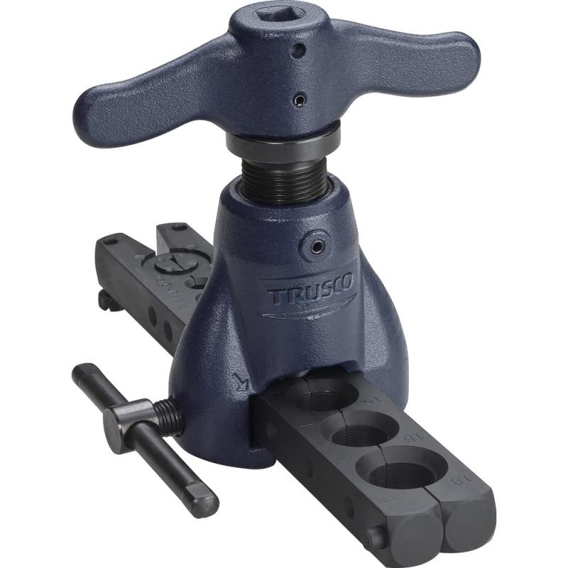 トラスコ中山(TRUSCO) 手動・電動ドリル兼用フレアリングツール(ミリ) 新冷媒対応 偏芯式で加工面がきれいな仕上がり 銅管フレア加工に TFT400M
