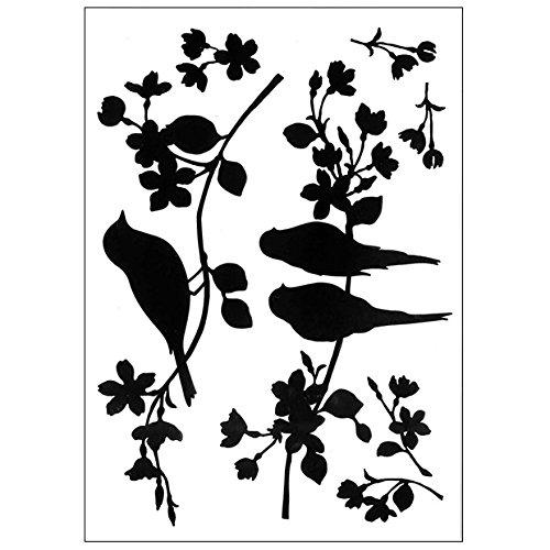 ハウスジーダ 貼ってはがせるウォールステッカー 森の中のことり