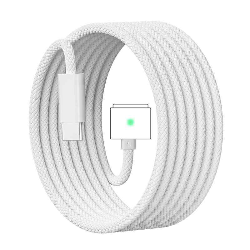 Sisyphy USB Type C Mag-safe3 対応 2m 140W 磁気充電 ケーブル、PD3.1規格対応 PD充電 Mac機種対応 MacBook Pro（M3/M2/M1 チップ）、MacBook Air（M3/M2 チップ）など対応