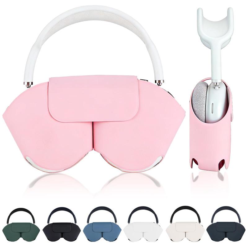 Lukvcoe Apple AirPods Max用保護ケースカバー ソフトPUレザーキャリートラベルケース スリープモード付き 防塵カバー AirPods Maxヘッドフォンアクセサリー対応