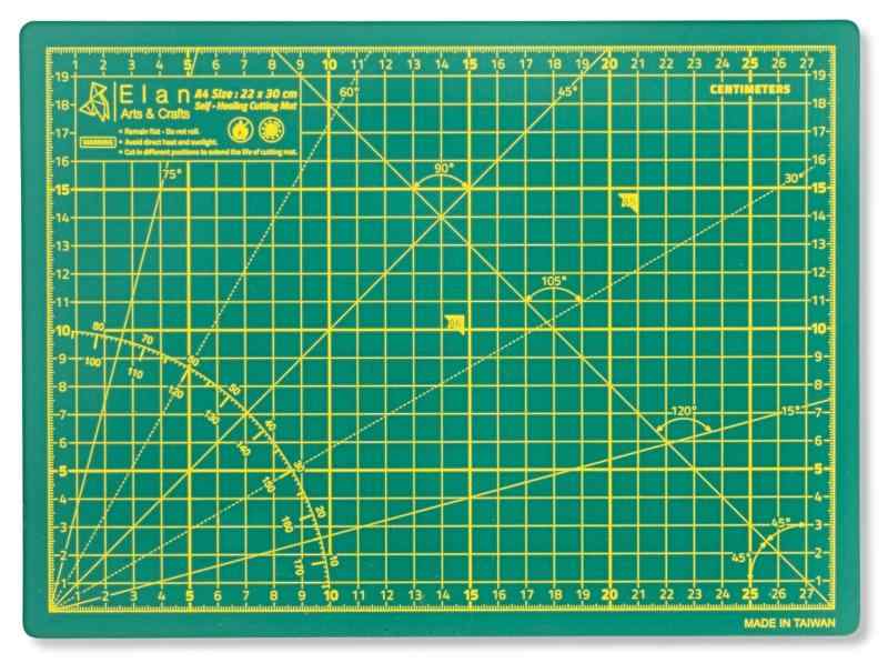 Elan カッティングマット A0 A1 A2 A3 A4 緑, 縫製用カッティングマット, クラフトマット, 工作マット,..