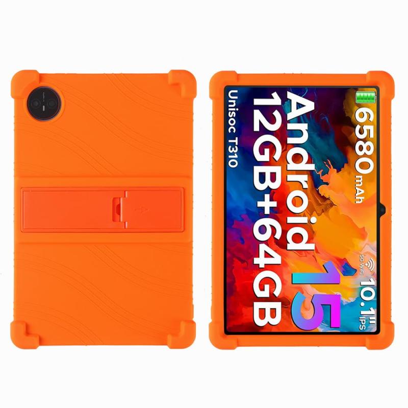 For DOOGEE A9 / A9Pro ケース 10.1インチ タブレット カバー シリコンゴム BY185 シリコン素材 スタンド機能内蔵 ペンスロット設計 落下防止 滑り止め 耐摩擦性 防水 防塵 耐久性 お手入れ簡単 保護