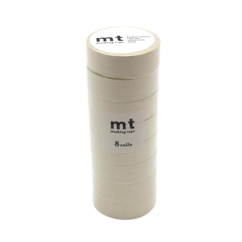 Rakuten - カモ井加工紙(Kamoi Kakoshi) mt マスキングテープ 8P 幅15mm×7m 498 パステルアイボリー MT08P498