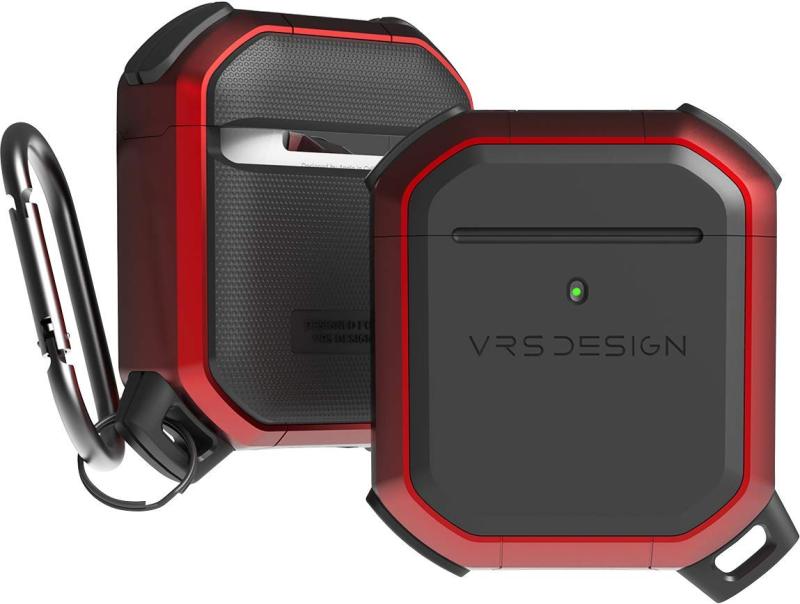 Rakuten - 【VRS】 AirPods 対応 ケース 耐衝撃 カラビナ 付 収納ケース 2層構造 ハイブリッド 衝撃 吸収 ハード カバー 傷防止 落下防止 保護 ケースカバー アクセサリー [ Apple AirPods1 / AirPods2 Wireless