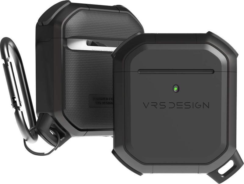 Rakuten - 【VRS】 AirPods 対応 ケース 耐衝撃 カラビナ 付 収納ケース 2層構造 ハイブリッド 衝撃 吸収 ハード カバー 傷防止 落下防止 保護 ケースカバー アクセサリー [ Apple AirPods1 / AirPods2 Wireless