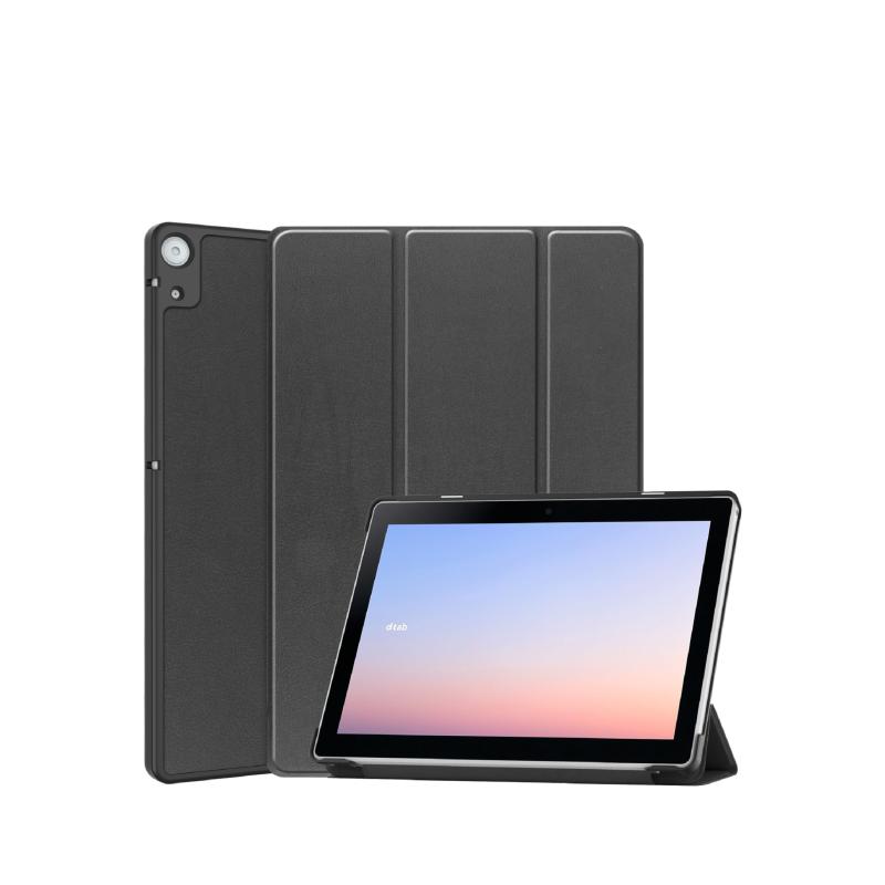 For SIMフリータブレット SH-T04C 10インチケース機能付き角度調整上質PU傷防止衝撃吸収薄型軽量手触り良好全面保護型SH-T04Cタブレット専用ケース(ブラック)の商品画像