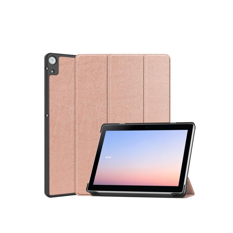 For SIMフリータブレット SH-T04C 10インチケース機能付き角度調整上質PU傷防止衝撃吸収薄型軽量手触り良好全面保護型SH-T04Cタブレット専用ケース(ローズレッド)の商品画像