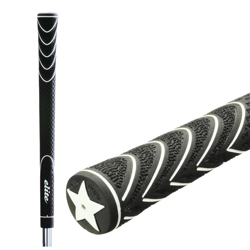 エリートグリップ (elitegrips) ゴルフ用グリップ スティングレースリム (STINGRAY SLIM) ブラック バックライン無 10本セットサイズ:長さ260mm・太さ (M60装着時) :50.8mm地点:直径21.2mm・127.0mm地点:直径19.9mm・重量:41g±2gカラー:ブラック・バックライン:無仕様:グリップエンド一体型、360シームレス素材:ラバー原産国:中国