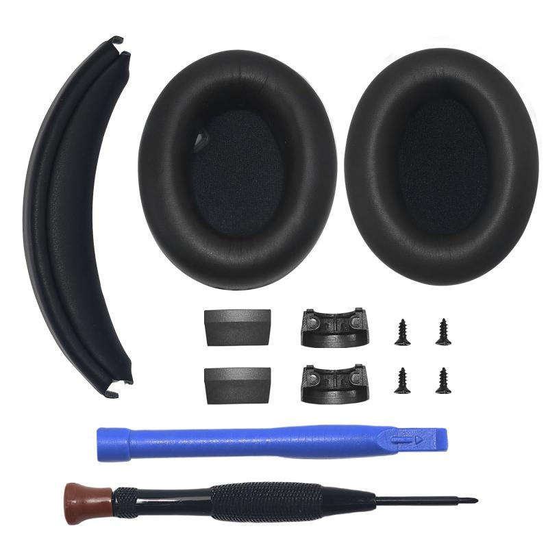 Rakuten - umvowuxa WH-1000XM4 交換用イヤーパッド + ヘッドバンド 2 点セット タンパク質レザー 柔らかく快適 耐久性 防汗 ワンタッチ取り付け ヘッドホン修理パーツ アクセサリー