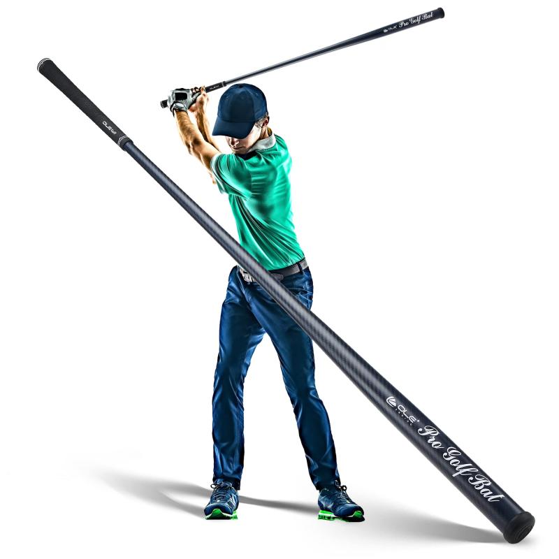 Swing Corrector - ゴルフ練習器具 ゴルフバット 素振り OLE ANDIGO カーボンファイバースイング練習機 スイング強化 飛距離アップ ヘッドスピードを上げる 素振り ウォーミングアップ 初心者から上級者 両利き